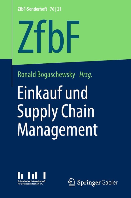 ZfbF-Sonderheft 76/21 - Einkauf und Supply Chain Management - cover