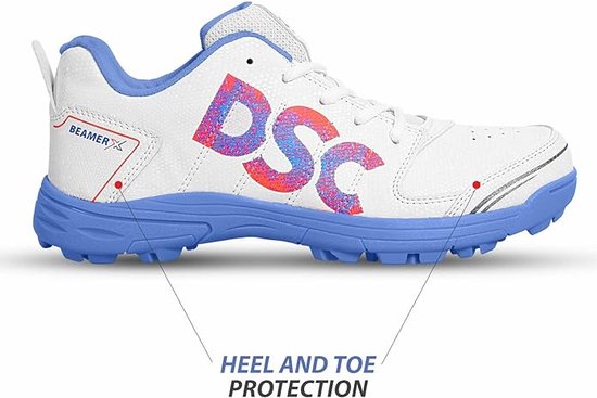 DSC Beamer X cricketschoenen | Kleur: pastelblauw | Maat: 11UK/12US/45EU | Voor heren en jongens | Materiaal: polyvinylchloride | Lichtgewicht en zeer duurzaam | Langdurige prestaties