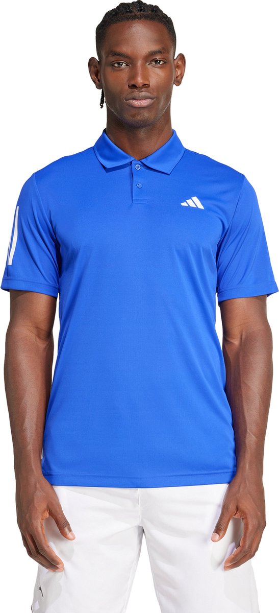 adidas Performance Club 3-Stripes Tennis Poloshirt Heren Blauw