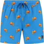 Son of a Beach - Goldfish Heren Zwembroek - maat XXL - Blauw/Oranje