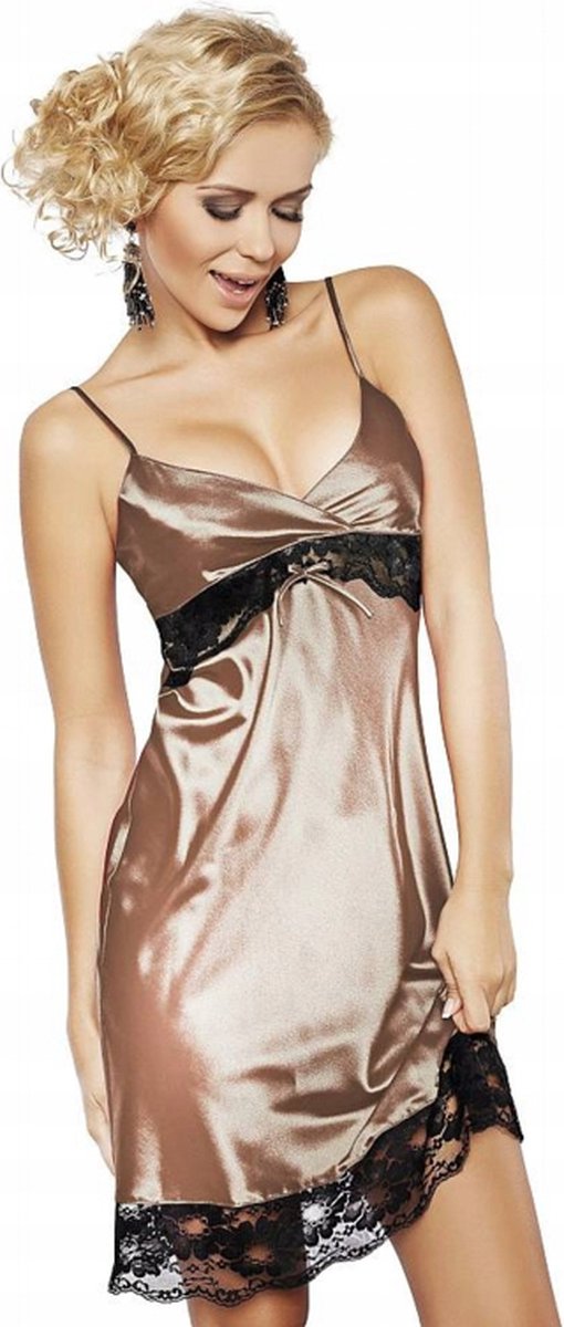 DKaren Mooie en sexy satijn chemise - Otylia van DKaren - gouden