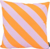 Stripe Lila/Geel Strepen Kussenhoes | Katoen/Polyester | 45 x 45 cm