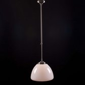 Art deco hanglamp Glasgow | 1 lichts | Ø 30 cm | 65-105 cm | grijs / staal / wit | glas / metaal | verstelbaar | woonkamer | gispen / retro / jaren 30