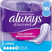 Always Discreet Verband Voor Urineverlies - Plus Long - Voordeelverpakking 4 x 10 stuks