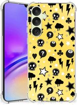 Case Geschikt voor Samsung Galaxy A35 GSM Hoesje met doorzichtige rand Punk Yellow