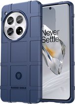 OnePlus 12 Hoesje - Rugged Shield TPU Gelcase - Blauw - GSM Hoesje - Telefoonhoesje Geschikt Voor OnePlus 12