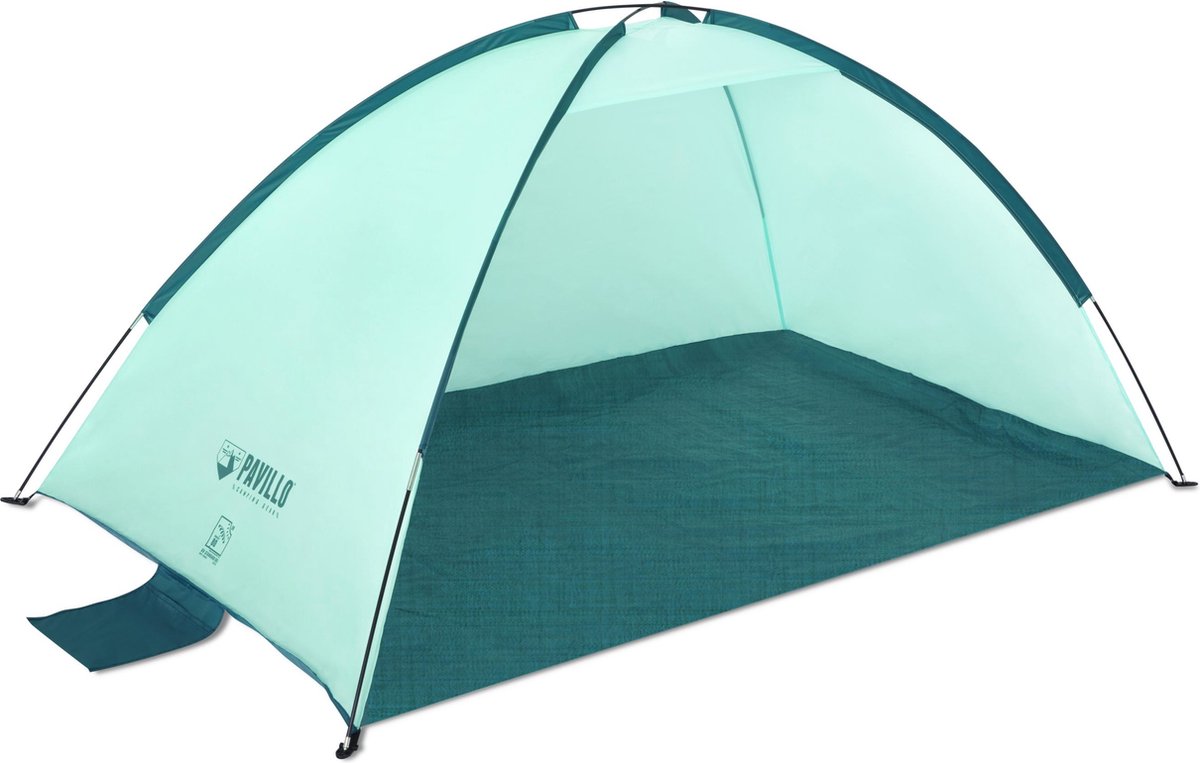 Bol.com Bestway Strandtent - Pavillo - 2-Persoons - UV80 Zonbescherming - incl. Tentharingen - Zandzakken voor Stabiliteit - 200... aanbieding