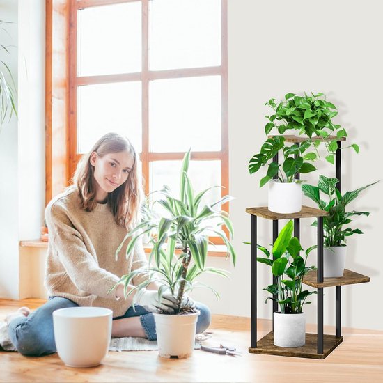 COSTWAY Plantenrek, bloemenrek, 3-traps, vrijstaande bloemenstandaard, tuin, bloementrap, metaal, plantentrap met meerdere verdiepingen, plantenstandaard voor balkon, tuin, terras, zwart COSTWAY Plantenrek, bloemenrek, 3-traps, vrijstaande bloemenstandaard, tuin, bloementrap, metaal, plantentrap met meerdere verdiepingen, plantenstandaard voor balkon, tuin, terras, zwart