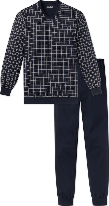 Schiesser Heren Pyjama - Donkerblauw - Maat XL