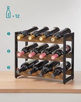 wijnrek / flessen display houder, Vrijstaande - wijnrek muur / 12