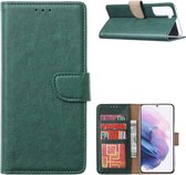 Multimedia & Accessoires PU Lederen Book Case Hoesje geschikt voor Samsung Galaxy A55 5G – Groen - Portemonnee – Met Stand – Kaarthouder – Pasjes Houder – Magneet Sluiting – Bookcase