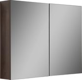 Badplaats Badkamerkast Cuba 90 x 16 x 70 cm - Bruin Eiken - Spiegelkast Badkamer
