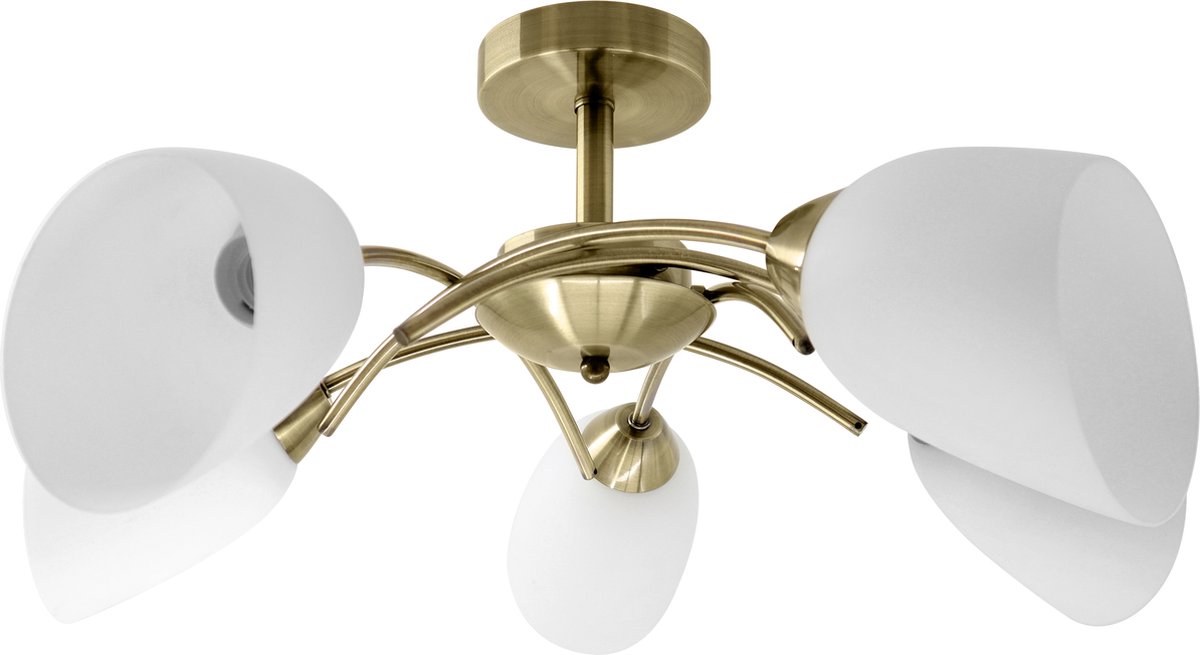 Activejet NIKITA - Plafonnière - Patina - 5xE27 - Klassieke Plafondlamp
