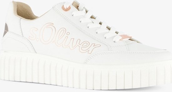 S.Oliver dames sneakers wit rosé - Uitneembare zool