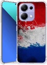 Telefoon Hoesje Geschikt voor Xiaomi Redmi Note 13 4G Leuk Hoesje met transparante rand Nederlandse Vlag