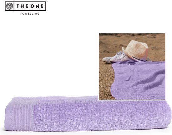 The One Towelling Classic Strandlaken - 100 x 180 cm - Strand handdoek - Hoge vochtopname - 100% Gekamd katoen - Lavendel