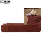 The One Towelling Classic Strandlaken - 100 x 180 cm - Strand handdoek - Hoge vochtopname - 100% Gekamd katoen - Bruin