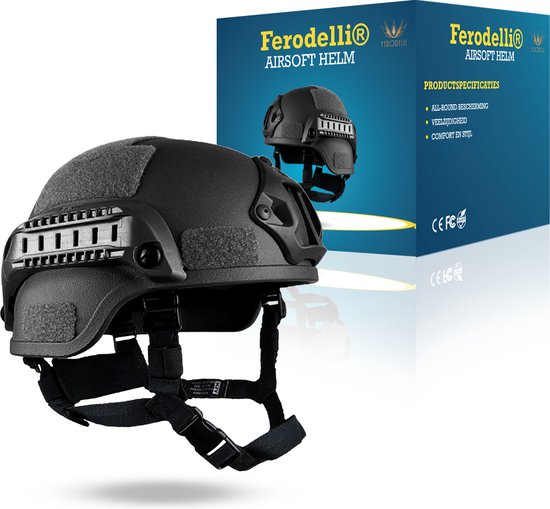 Foto: Ferodelli airsoft helm masker paintball tactical helm accesoires leger helmet kleding zwart