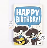 Carte d'anniversaire Mariachi - Carte d'anniversaire amusante - Musique et paillettes non-stop !
