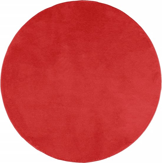 vidaXL-Vloerkleed-OVIEDO-laagpolig-Ø-200-cm-rood