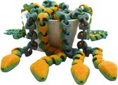 Fidget Toy Slang Gradiënt Regenboog | Vera's Arts & Dice | 3D Print | Handgemaakt | Multi Kleur Verschillende Kleur Verlopen | Uniek! One of a Kind | Articulated Snake | Gelede Gewrichten Slang | Huisdier | Fidget Speelgoed