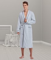 Badjas voor heren, 100% katoen, licht, dunne badjas (M-XXL)