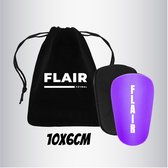 FLAIR Mini Scheenbeschermers - Voetbal - Kleine scheenbeschermers - Paars - 10x6cm - Mini Shin Pads