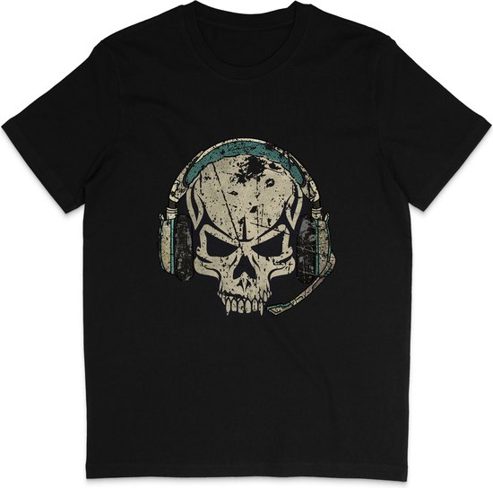 Skull DJ T Shirt Heren Dames - Muziek