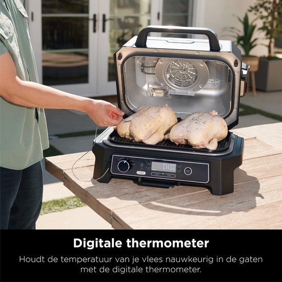 Ninja Woodfire Pro XL - 4-in-1 Elektrische Smart BBQ Grill en Smoker - Inclusief Digitale Braadthermometer - OG850EU van Ninja — afbeelding 2