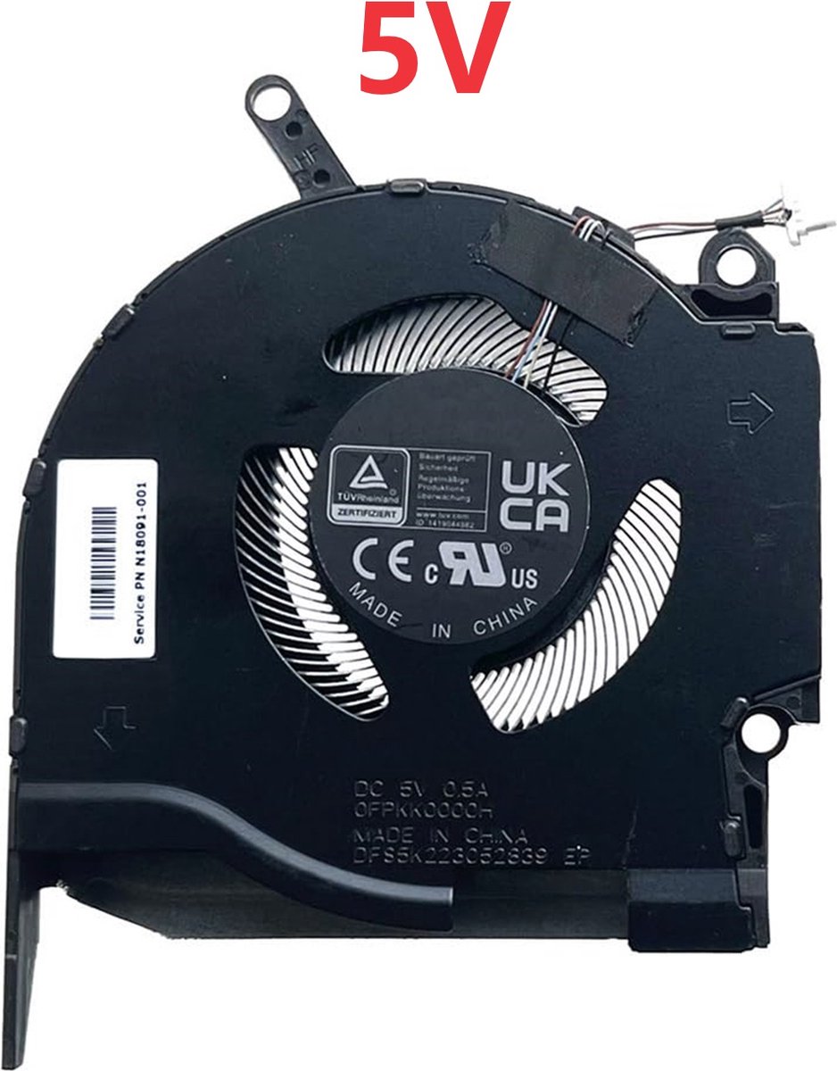 Vervangende Gpu / koelventilator voor o.a. HP OMEN 16-K / 16-N Series - P/N: N18091-001