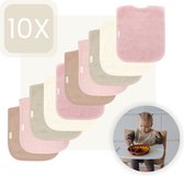 Funnies Slabbetjes 10-Pack | Roze Tinten | Set van 10 Stuks | Slab voor Kinderen | Slabbertjes Baby | Slabber