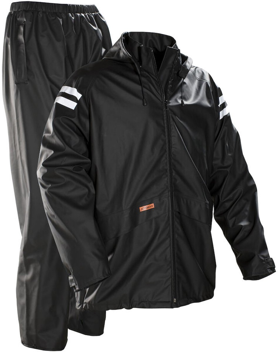 Jobman 6535 Rainsuit 65653558 - Zwart - XS