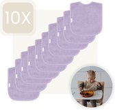 Funnies Slabbetjes 10-Pack | Lavendel | Set van 10 Stuks | Slab voor Kinderen | Slabbertjes Baby | Slabber
