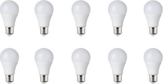 LED Lamp 10 Pack - E27 Fitting - 10W Dimbaar - Natuurlijk Wit 4200K