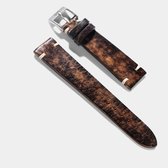 B&S Leren Horlogeband Luxury - Woodie Brown - 20mm