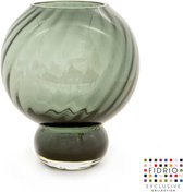 Design Vaas Vase on leg - Fidrio ESSENTIALS - glas, mondgeblazen bloemenvaas - diameter 17 cm hoogte 20 cm
