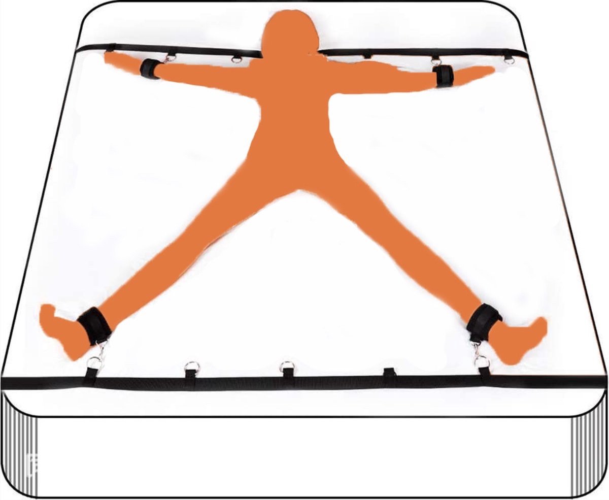 Goedkoopste CHPN - Bondage Set - Handboeien voor in Bed - Handboeien en enkelboeien - Bondage - BDSM - Erotische accessoire - Cadeau - Bondageset - Erotiek - Vastbinden aan bed