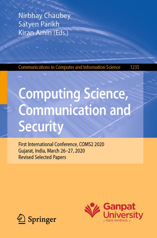Computing Science Communication and Security - cover