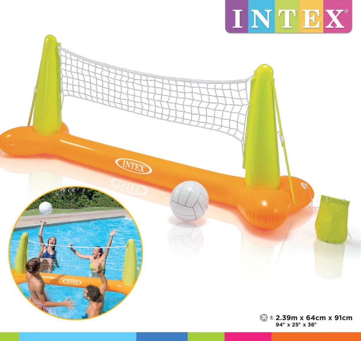 Opblaasbaar volleybal net - Intex