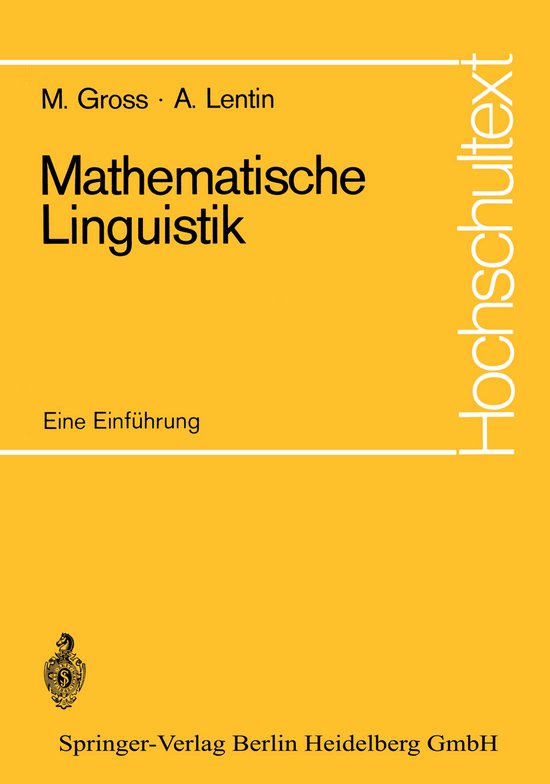 Mathematische Linguistik - cover