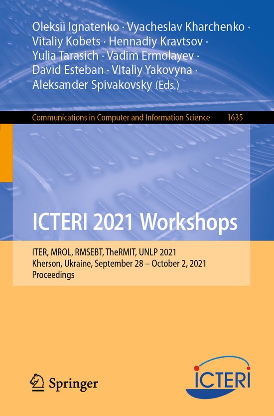 Communications in Computer and Information Science1635- ICTE ... - cover