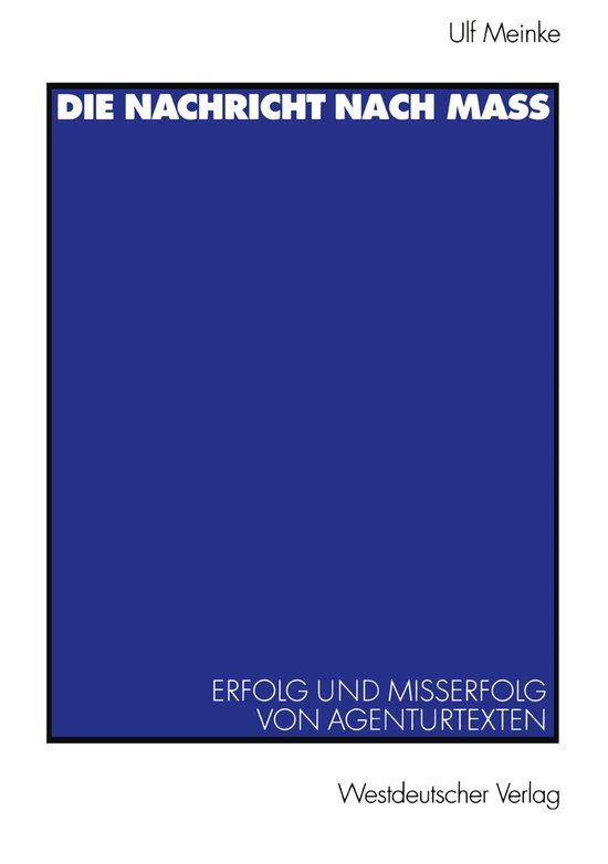 Die Nachricht Nach Maß - cover