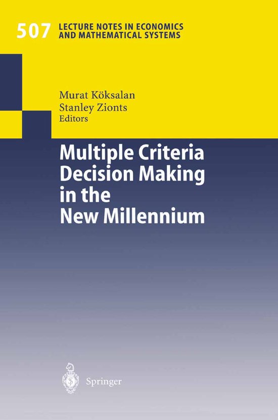 Multiple Criteria Decision Making in the New Millennium - cover