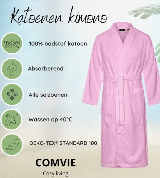 Mannen katoenen flanel badjas badjassen hoge badstof badjas met zakken