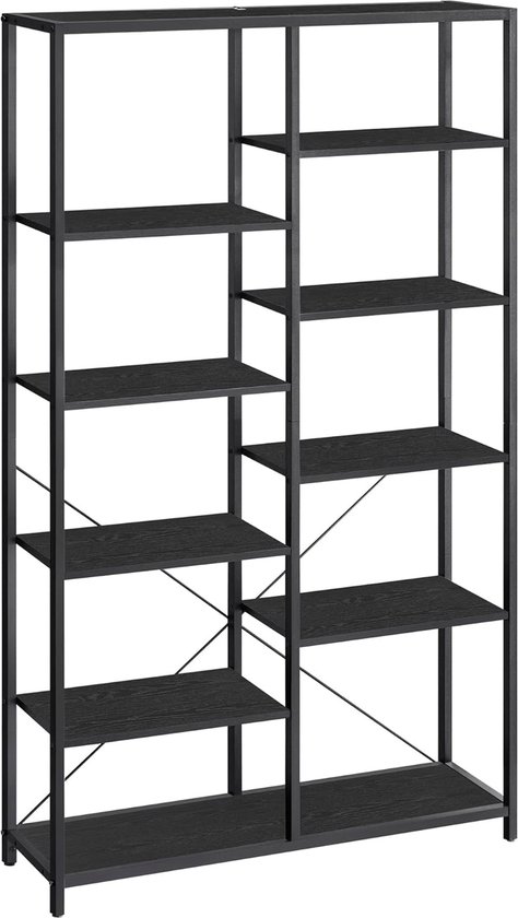 VASAGLE 6-stöckiges Bücherregal 24x60x178,5cm Wolkenweiß LBC169T14