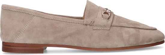 Manfield - Dames - Taupe suède loafers - Maat 40