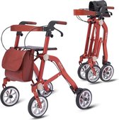 Trive rollator ultra compact Terracotta (inclusief 4 accessoires)