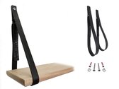 NOOBLU SHELV plankdragers - Croco print - Croco black