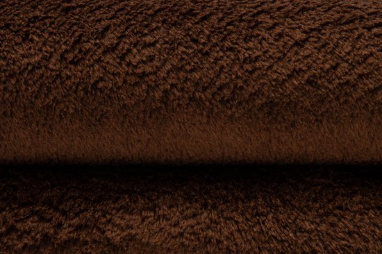 Tapiso Tapis câlin à poils longs marron antidérapant pour salon - 80 x 150 cm