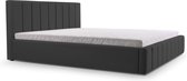InspireME - Bed 01 - Gestoffeerd bed met Fluweel Beklede Tweepersoonsbed - 180x200 cm - Elegant en Comfortabel - Donkergrijs (TRINITY 15)